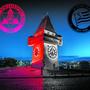 Der Grazer Uhrturm wird für die Meisterteams des GAK und Sturm „umgefärbelt“
