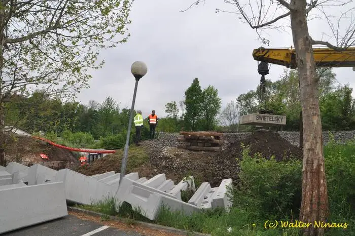 Dieser soll möglicherweise in Zukunft den Radweg im geplanten Naherholungsgebiet mit der Innenstadt verbinden.