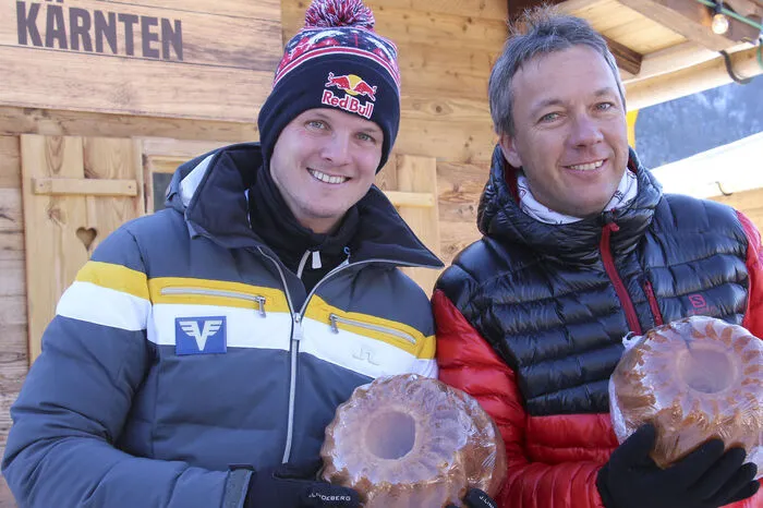 Die Ehrenschützen Thomas Morgenstern und Fritz Strobl