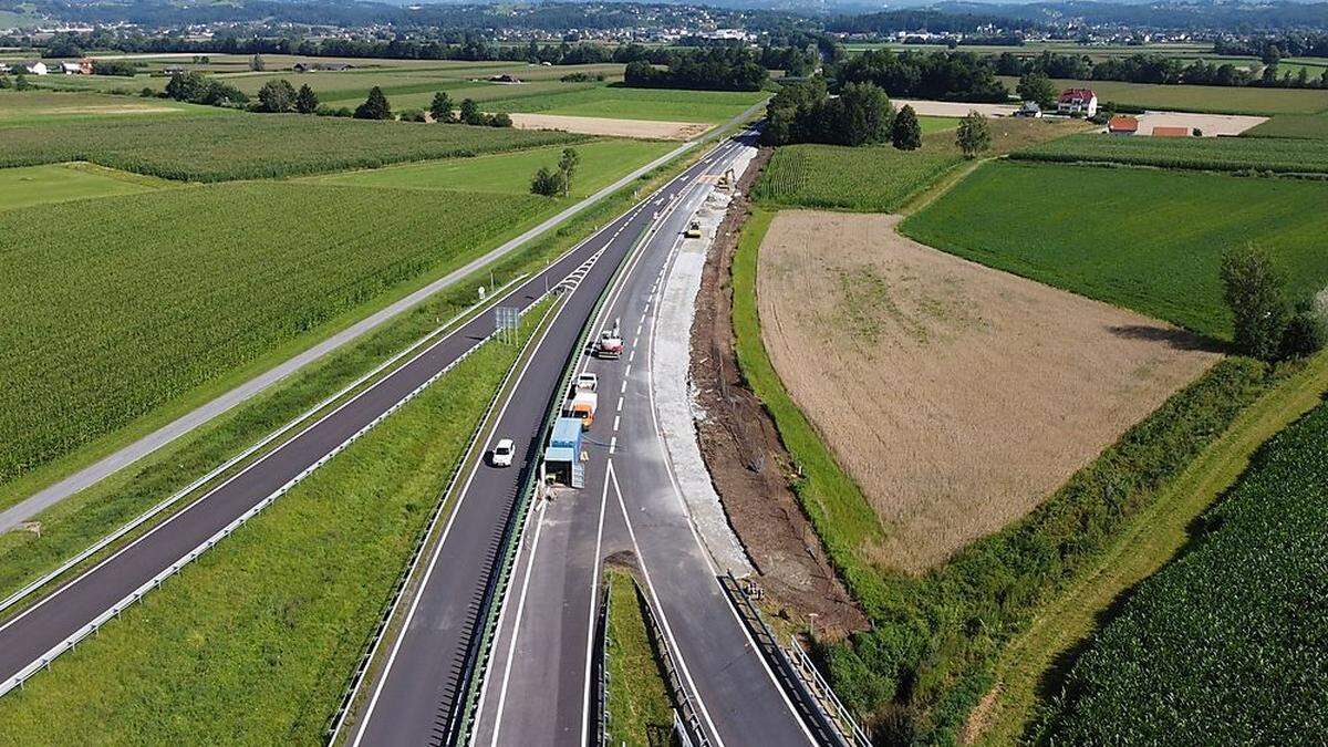 Die Arbeiten am Autobahnzubringer Mooskirchen laufen nach Plan 