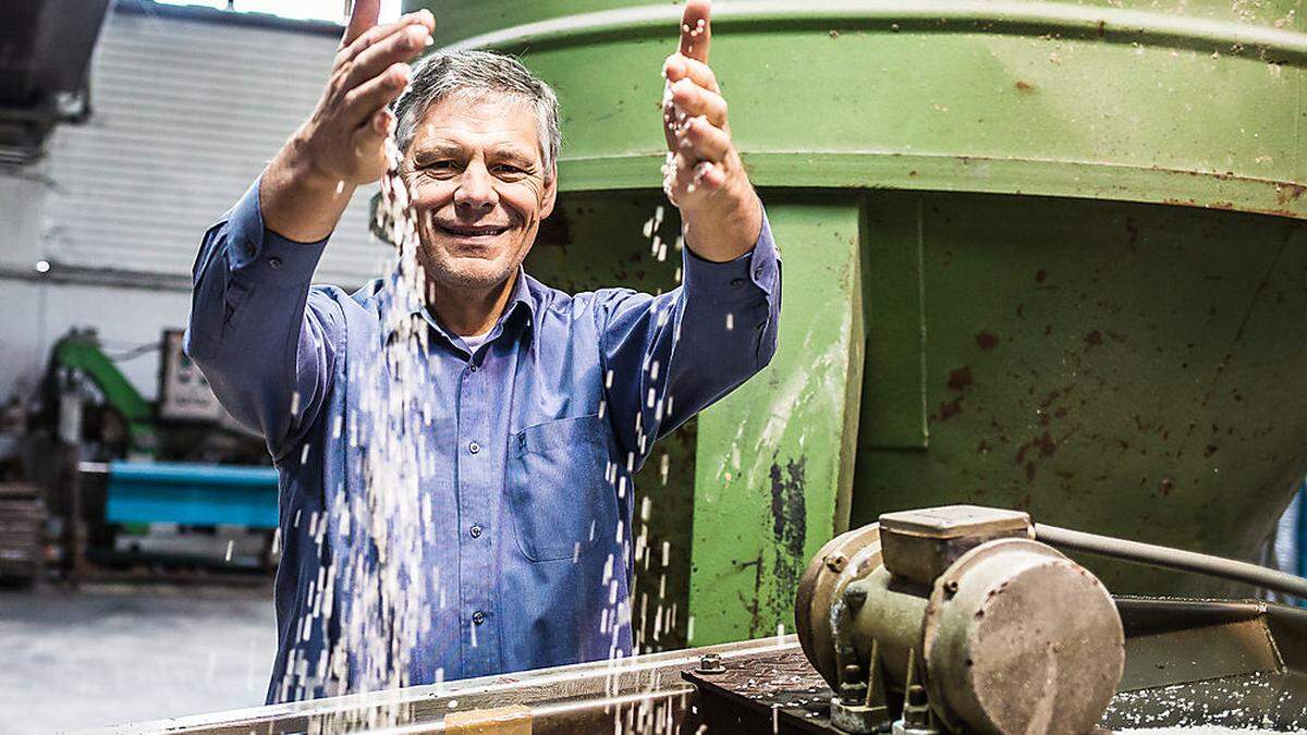 Recycler Werner Kruschitz in einem seiner Betriebe