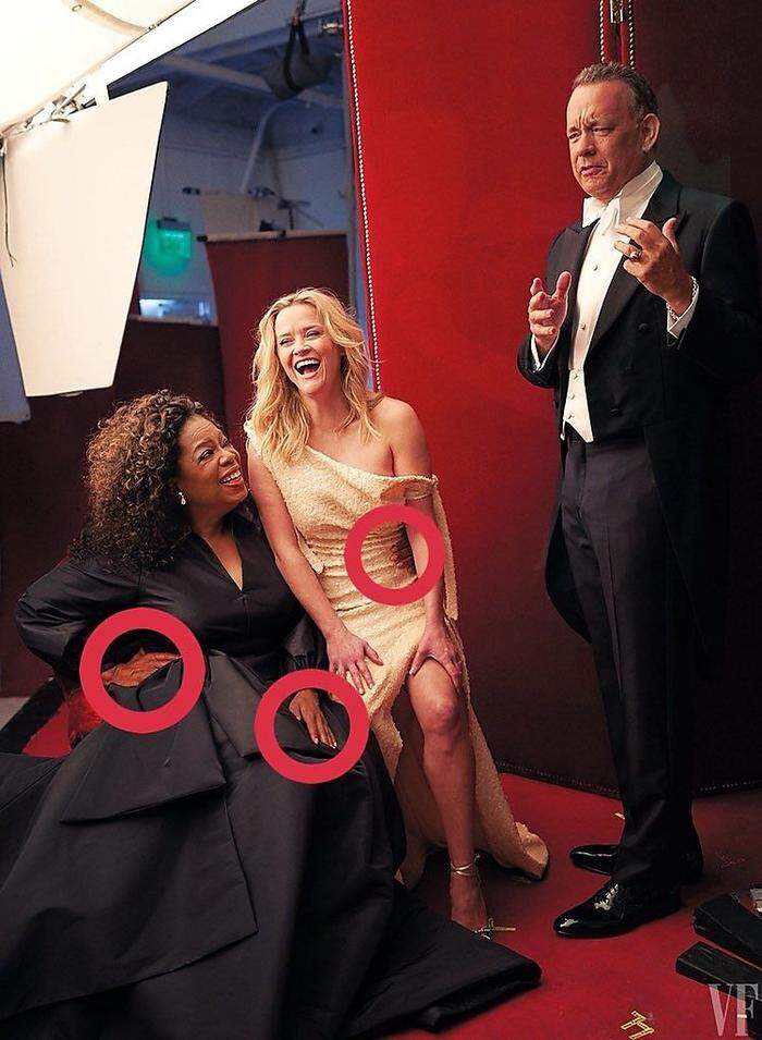 Eindeutig: Oprah Winfrey hat auf diesem Bild drei Hände...