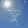So sieht der Eintrag auf der Apple-Wetter-App aus
