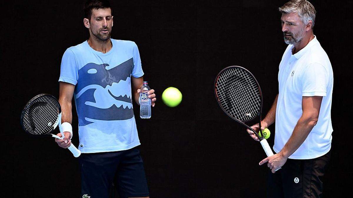 Novak Djokovic (links) mit seinem Trainer Goran Ivanisevic