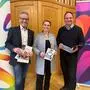 Präsentierten die Weizer Vorhaben für 2026: Bürgermeisterin Bettina Bauernhofer, Finanzstadtrat Roman Neubauer (links) und Gerd Holzer (Zweiter Vizebürgermeister)