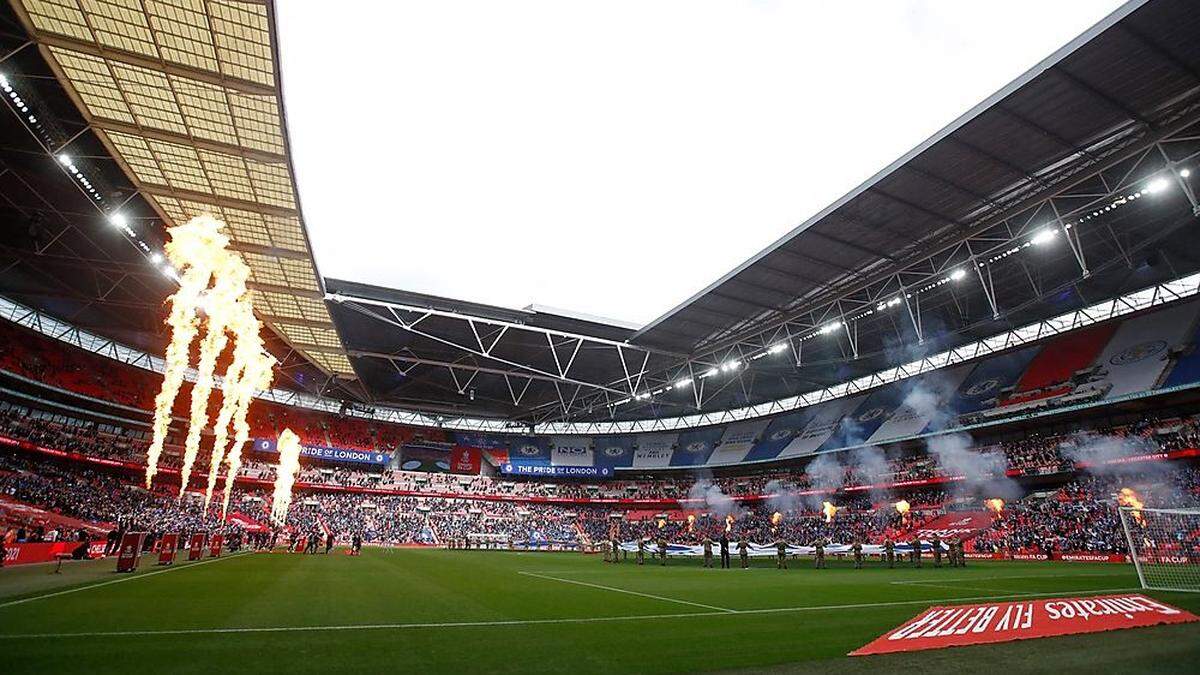 Fans im Stadion: Im Wembley waren schon viele Zuschauer beim FA-Cupfinale dabei