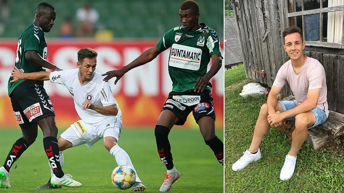 Markoutz (Mitte) hält bei Austria Klagenfurt bei drei Treffern in zwei Spielen. Seine freie Zeit genießt er in Gallizien (re.)