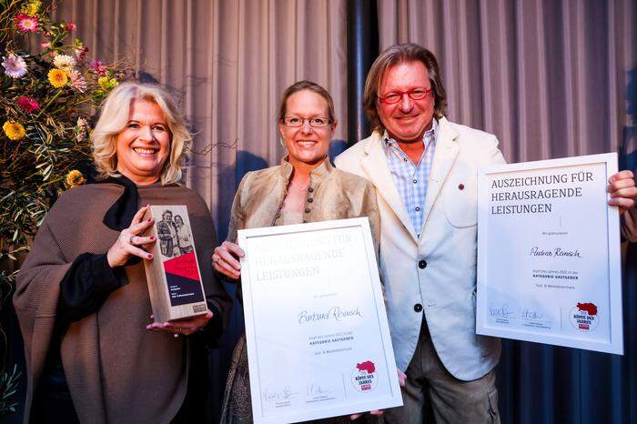 Die Auszeichnung zauberte Barbara und Andreas Reinisch ein strahlendes Lächeln ins Gesicht