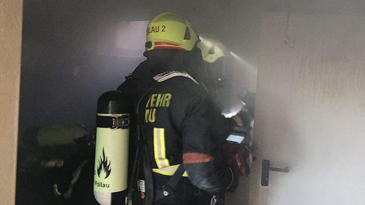 Die Feuerwehr Pöllau hatte den Brand rasch unter Kontrolle