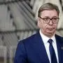 BRUSSELS, BELGIUM - DECEMBER 18: Aleksandar Vucic President of Serbia talks with media prior the EU-Western Balkans Summit on December 18, 2024 in Brussels, Belgium. Leaders from the EU and Western Balkan states are convening in Brussels to discuss the strategic partnership between the regions. The EU-Western Balkans summit has been held annually since 2018. This will be the first summit chaired by António Costa, since he assumed the role of European Council President earlier this month. (Photo by Pier Marco Tacca/Getty Images)