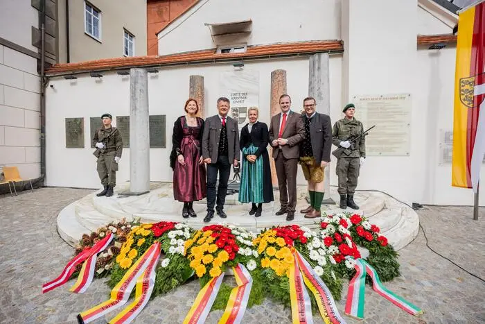 Tag der Kärntner Volksabstimmung Festakt im Landhaushof Klagenfurt zum 10. Oktober bei der Stätte der Kärntner Einheit