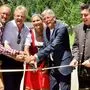 Klaus Schrittesser, Leopold Astner, Parkmanagerin Dagmar Gietmann, Peter Kaiser und Christoph Staudacher
