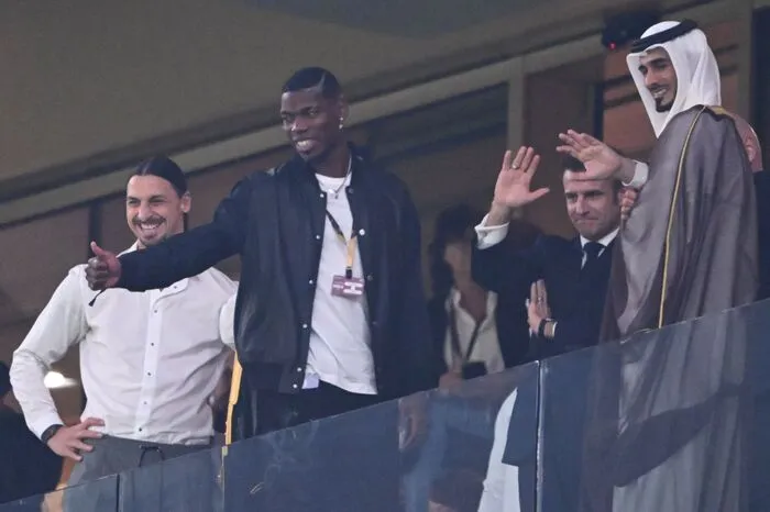 Auch der verletzte französische Nationalteamspieler Paul Pogba sieht sich das Endspiel auf der Tribüne an