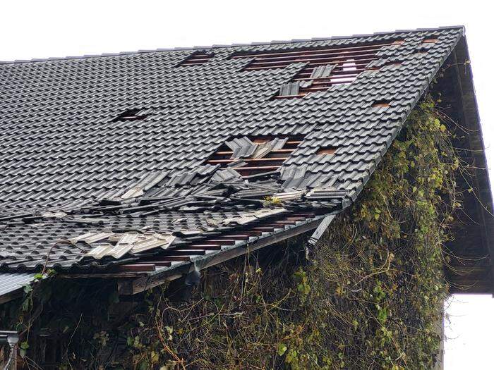 In der Gemeinde Eisenkappel-Vellach wurden Dächer beschädigt
