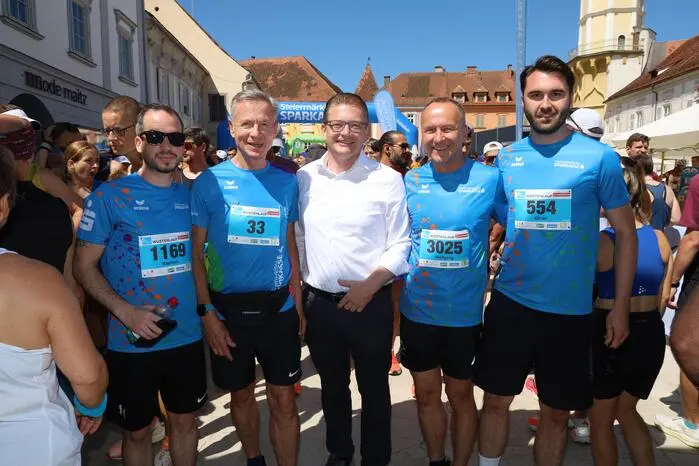 Gestartet wurde auf dem Hauptplatz von Bad Radkersburg