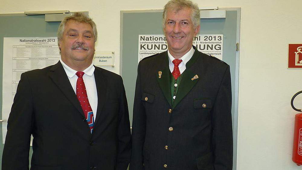 Peter Kollegger und Johann Hiden bei der Nationalratswahl 2013