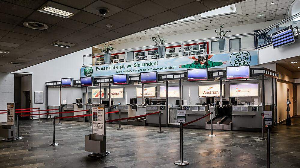 Die Passagierzahlen am Flughafen Klagenfurt sind im Sinkflug