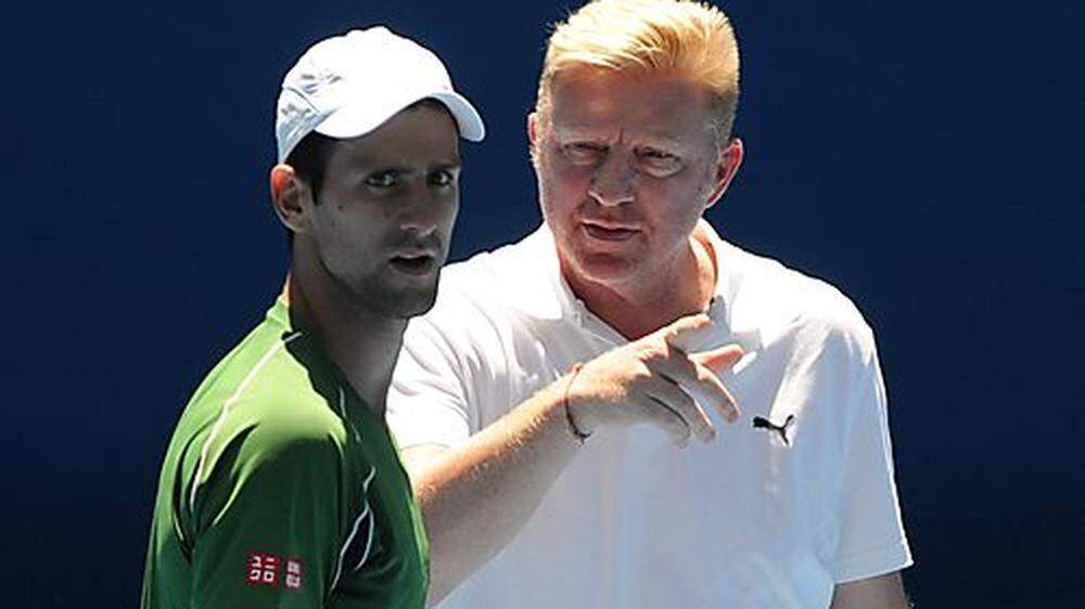 Becker und sein Schützling Novak Djokovic