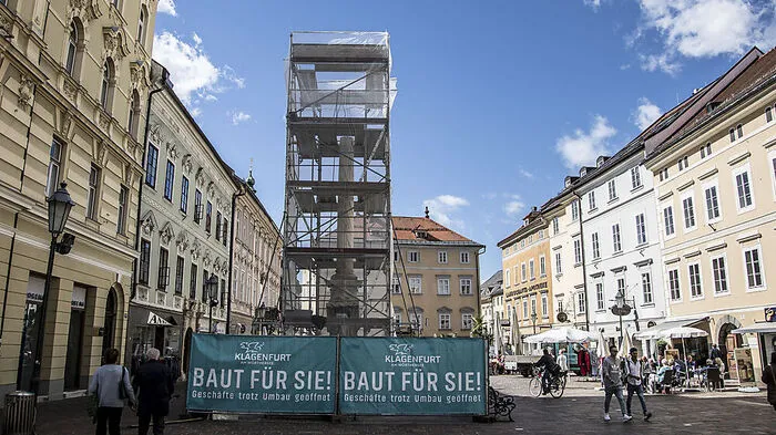Die Sanierung des Denkmals schreitet laut Stadt zügig voran