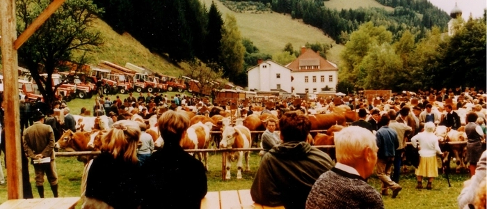 Der beliebte Viehmarkt im oststeirischen Gasen (ein Foto aus dem Jahr 1991)