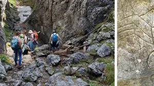 Einmal pro Woche - immer donnerstags - können bei Führungen durch die Notgasse die Felsbilder bestaunt werden