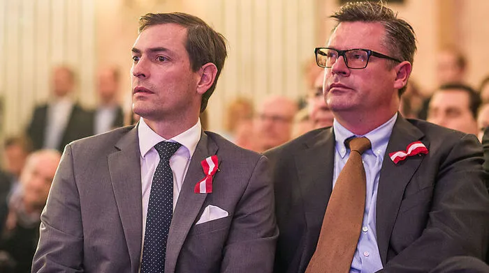 Formal noch immer getrennt: Christian Ragger und Christian Leyroutz (von links) 