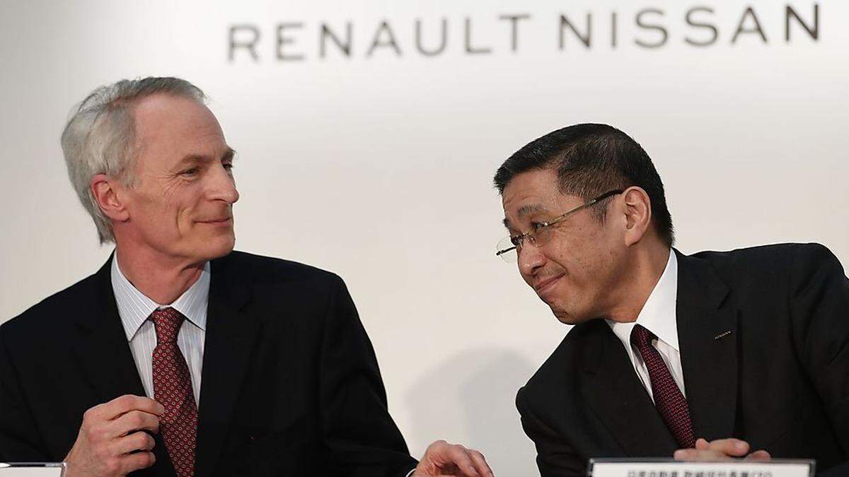 Renault-Chef Jean-Dominique Senard und Nissan-Boss Hiroto Saikawa
