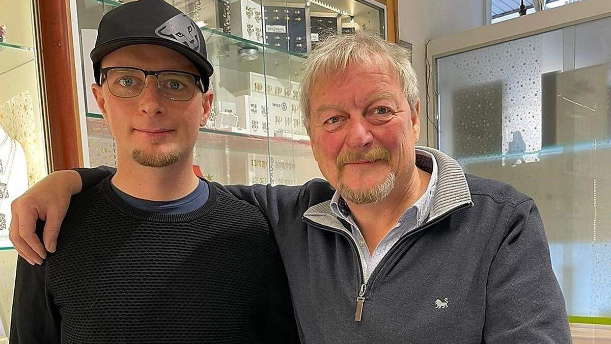 Lukas Klauber mit Vater und Seniorchef Toni Klauber