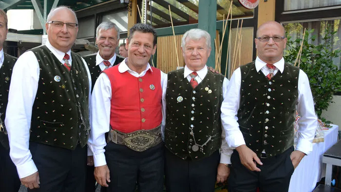 Die Vereinsführung der Sängerrunde Fellach-Oberdörfer mit Franz Posch