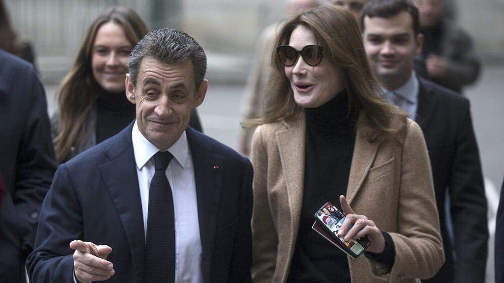 Carla Bruni mit ihrem Mann, dem französischen Ex-Staatschef Nicolas Sarkozy 