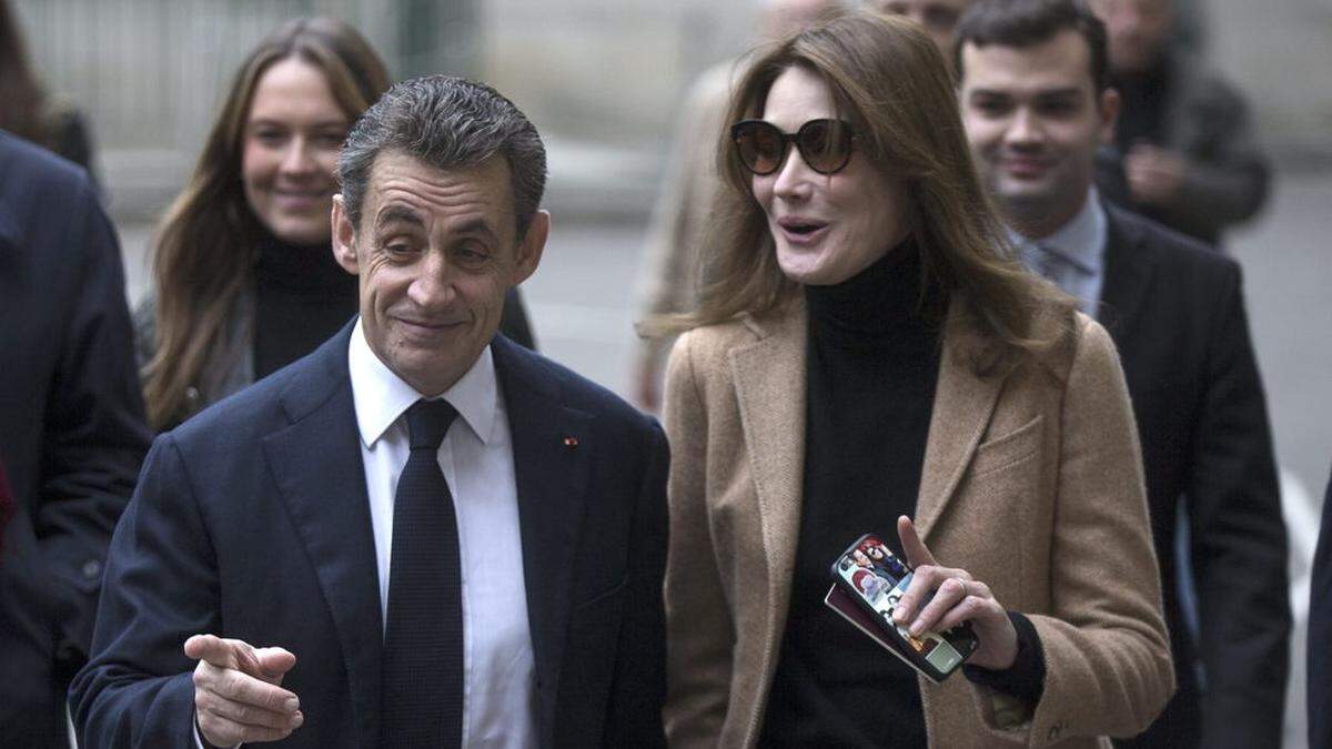 Carla Bruni mit ihrem Mann, dem französischen Ex-Staatschef Nicolas Sarkozy 