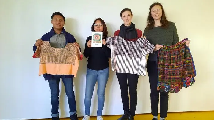 Orelio Osias Godinez Velasquez, Karla Lizeth Coronado Ramirez, Projektleiterin Julia Radlingmayer und Dolmetscherin Christine Trauner
