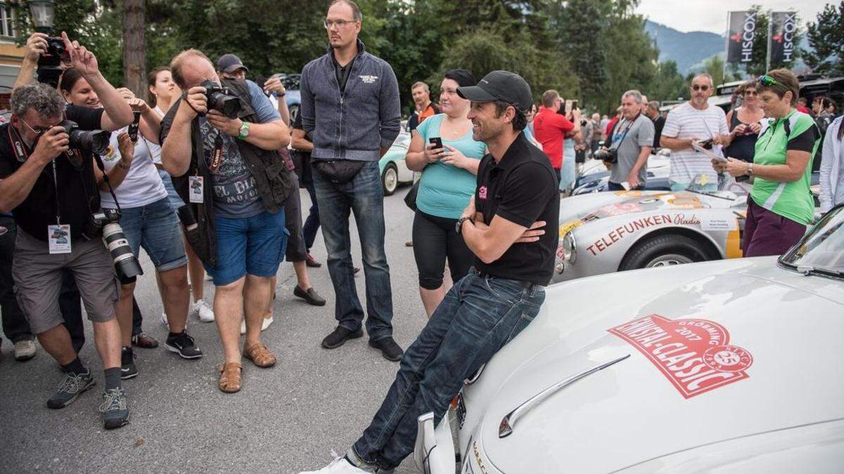 Schauspieler Patrick Dempsey hat seinen Aufenthalt bei der Ennstal Classic 2017 sichtlich genossen und dabei auch für gewaltiges Medieninteresse gesorgt