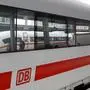 The first class carriage of an ICE Inter City Express train of the German railway operator Deutsche Bahn (DB) is seen at a platform of the main station in Dortmund, western Germany, on July 10, 2024. (Photo by Odd ANDERSEN / AFP)