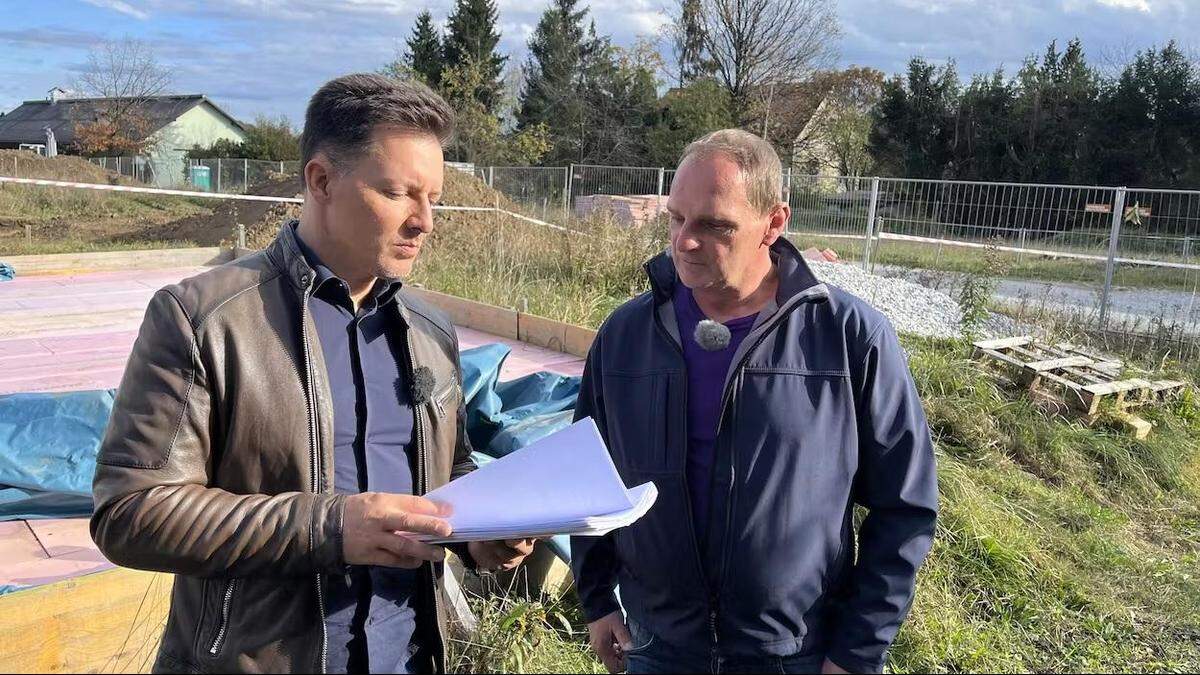 Christian Horwath und Marko Leperneg auf der Baustelle in Maria Lankowitz