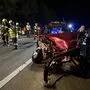 Mehrere Feuerwehren standen am Montag kurz nach 22 Uhr auf der Südautobahn im Einsatz