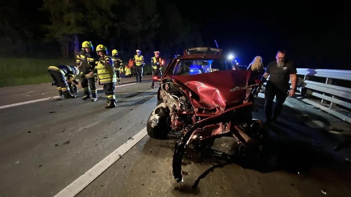 Mehrere Feuerwehren standen am Montag kurz nach 22 Uhr auf der Südautobahn im Einsatz
