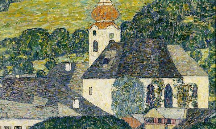 Gustav Klimt: Kirche in Unterach am Attersee (Ausschnitt)