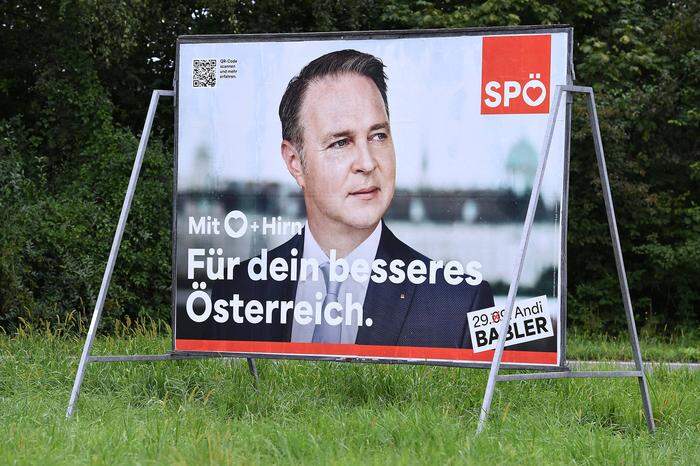 „Mit Herz und Hirn“ plakatiert die SPÖ