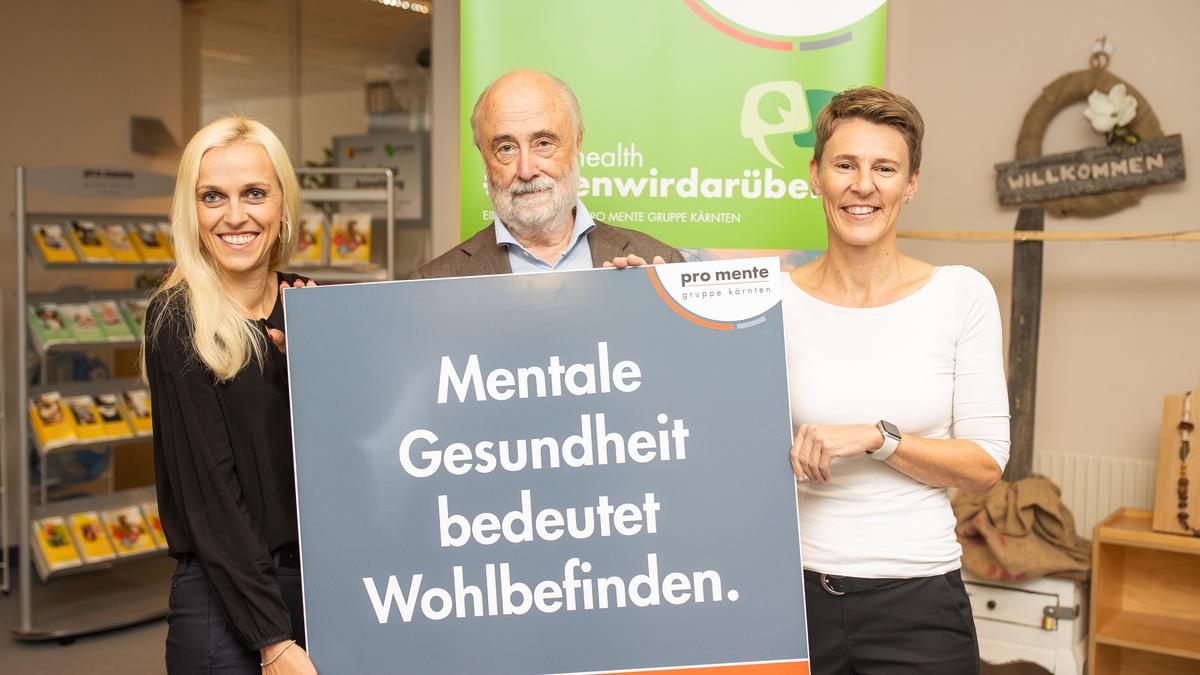 Tanja Bleis, Georg Spiel und Michaela Obrist (von links) bei der Präsentation der Kampagne