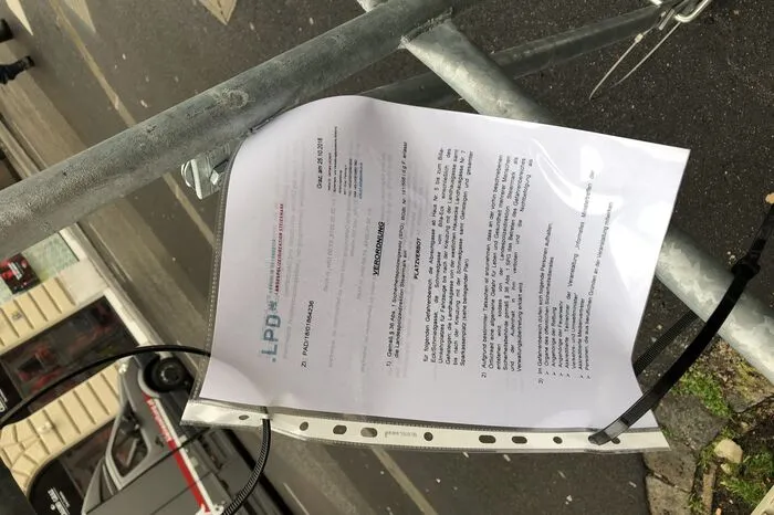 ... und das per Verordnung der Landespolizeidirektion Steiermark.