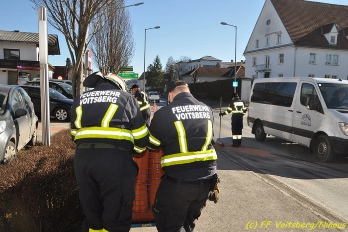 Die ebenfalls anwesende Polizei konnte den Verursacher ausforschen. Im Einsatz standen sieben Mitglieder der FF Voitsberg unter dem Einsatzleiter Klaus Gehr. Die Polizei Voitsberg war mit zwei Beamten im Einsatz. Die Einsatzdauer betrug eine Stunde.