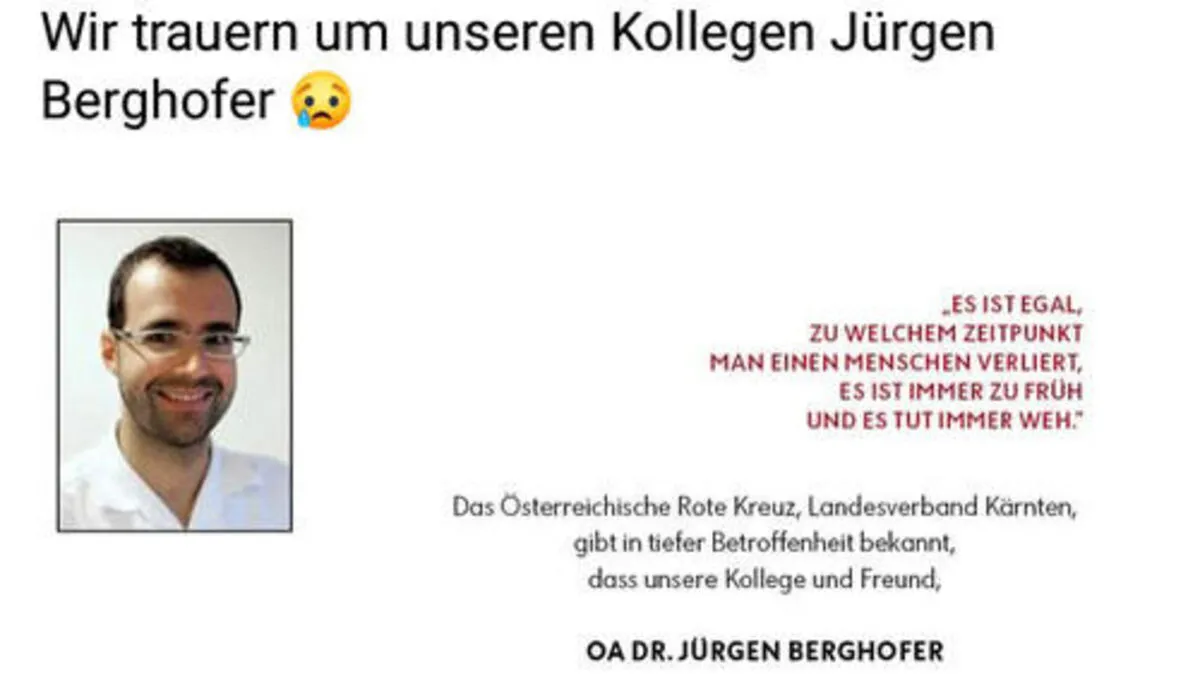 Jürgen Berghofer war viele Jahre Mitglied des Roten Kreuzes