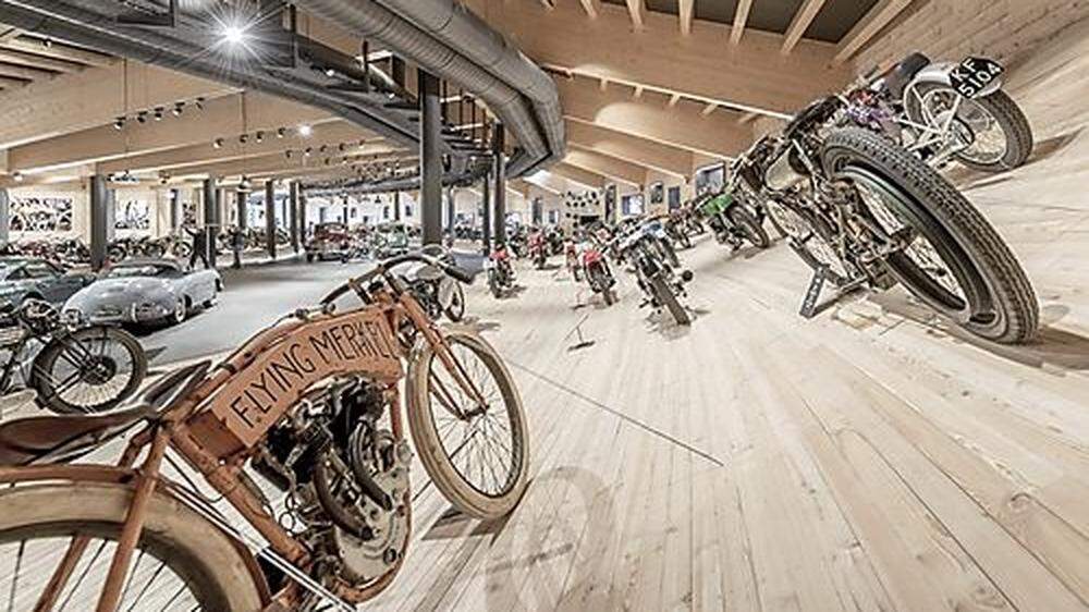 Steilkurve. Mehr als 200 Bikes sind in Hochgurgl ausgestellt, darunter eine „Flying Merkel“ aus den 1910er-Jahren
