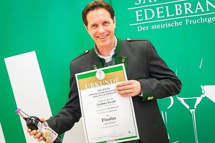 Ewald Lechner aus Oberlungitz (Gemeinde Lafnitz) kam mit seinem Bio-Aroniasaft ins Finale.