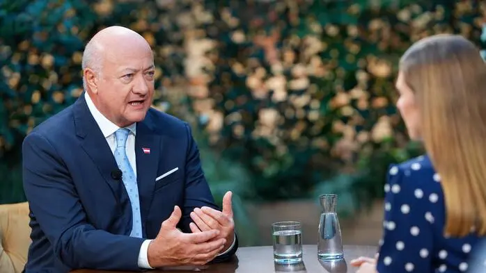 Mit kleinen Schritten aus dem Umfragetief: ÖVP-Chef Christian Stocker beim ORF-Sommergespräch