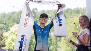 Gabi Obmann holte beim Ironman Austria 2023 Platz zwei
