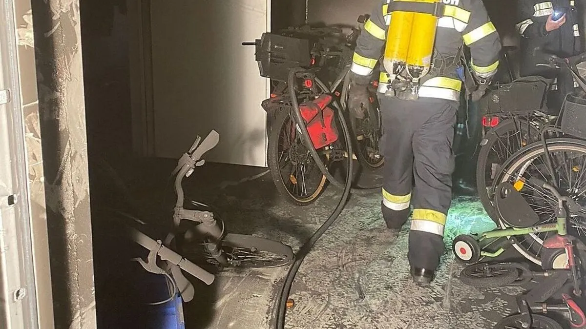 Das Brandgut wurde abgelöscht und gesichert