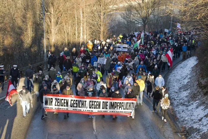 Der Demozug durch das Stadtgebiet von Judenburg