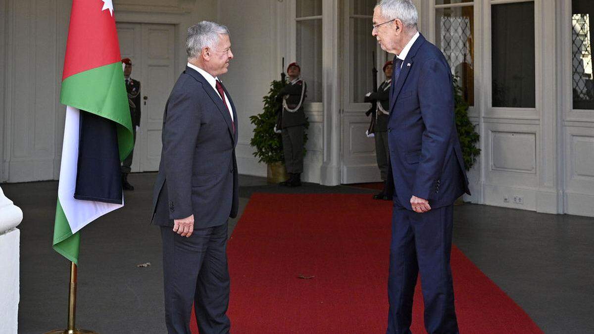 Der jordanische König Abdullah II. und Bundespräsident Alexander Van der Bellen.